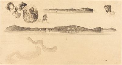 Skizzen auf der Küstenvermessungsplatte von James Abbott McNeill Whistler