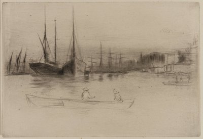 Dampfschiffe vor dem Turm von James Abbott McNeill Whistler