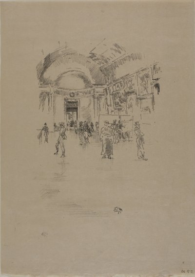 Die lange Galerie, Louvre von James Abbott McNeill Whistler