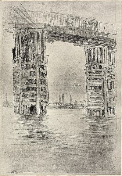 Die Hohe Brücke von James Abbott McNeill Whistler