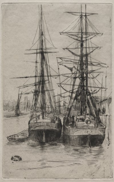 Die zwei Schiffe von James McNeill Whistler