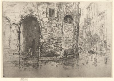 Zwei Türöffnungen, aus dem First Venice Set (Venedig, eine Serie von zwölf Radierungen) von James Abbott McNeill Whistler
