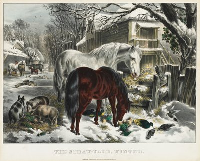 Strohhof, Winter von James Merritt Ives