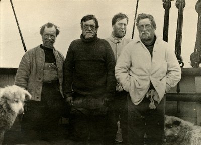 Die südliche Partei an Bord der Nimrod, 1909 von James Murray