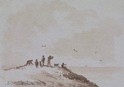 Beobachter auf einem Hügel mit Blick auf das Meer von James Pattison Cockburn