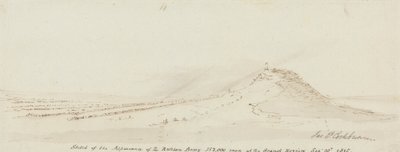 Skizze des Erscheinungsbildes der russischen Armee, 152.000 Mann bei der großen Parade, 10. September 1815 von James Pattison Cockburn