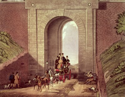 Highgate-Tunnel, graviert von George Hunt, ca. 1830 von James Pollard