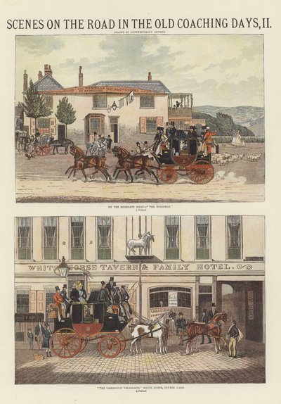 Szenen auf der Straße in den alten Kutschertagen von James Pollard