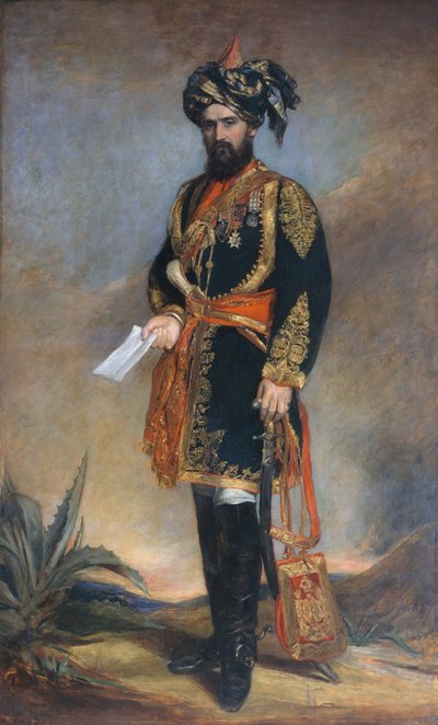 Colonel Probyn CB VC (1833-1924) Ehren-ADC des Vizekönigs von Indien und der indischen Kavallerie Ihrer Majestät, ca. 1867 von James Rannie Swinton