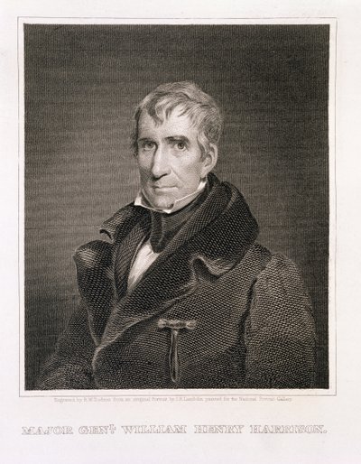 Generalmajor William Henry Harrison, graviert von Richard W. Dodson von James Reid Lambdin