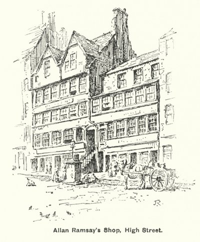 Allan Ramsays Laden, High Street von James Riddel