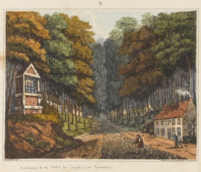 Eingang zum Wald von Soigne, in der Nähe von Brüssel, 1815, aus 