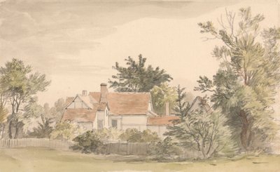 Häuser und Bäume mit einem Zaun von James Stark