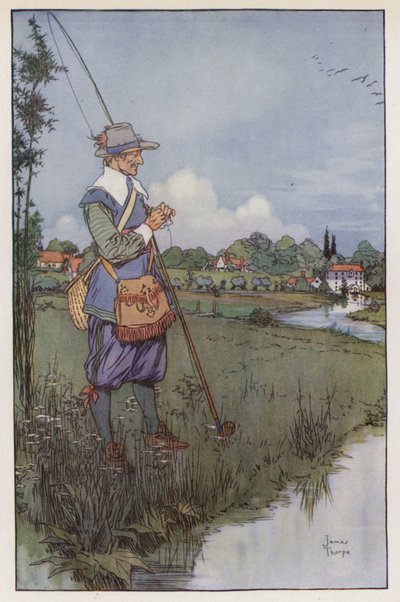 Illustration für Der vollkommene Angler von Izaak Walton von James Thorpe