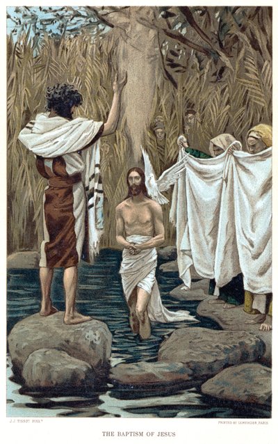 Taufe Jesu durch Johannes den Täufer, ca. 1890 von James Tissot