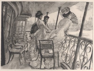 Die Galerie der H.M.S. Calcutta Souvenir eines Balls an Bord, 1876 von James Tissot