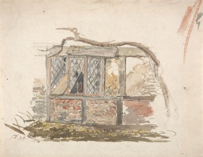 Eine Hütte mit Wand und Fenster von James Ward