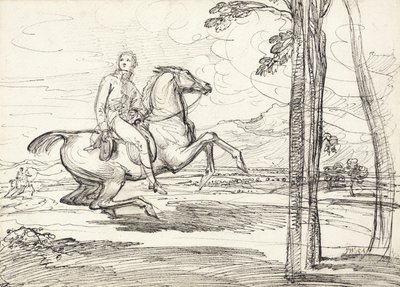 Ein Reiter in einer Landschaft, wahrscheinlich eine Studie für 