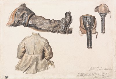 Stiefel usw. aus Cromwells Zeit, Haddon Hall, 9. Januar 1825 von James Ward