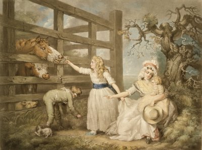 Mitfühlende Kinder, graviert von William Ward (1766-1826) 1793 von James Ward