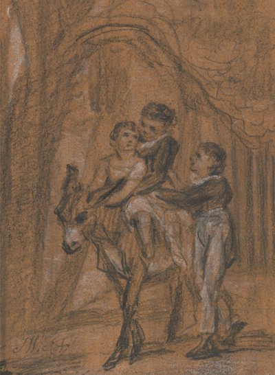 Studie für das Ölgemälde "Die Kinder von Theophilus Levitt, Esquire" von James Ward