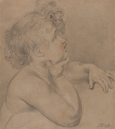 Studie aus der Natur, eines der Kinder der Wohltätigkeit für das große Bild der Waterloo-Allegorie von James Ward
