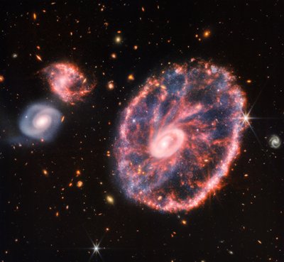 Cartwheel-Galaxie (NIRCam und MIRI Kompositbild) von James Webb Space Telescope (NASA)