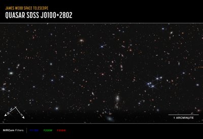 Quasar J0100+2802 von James Webb Space Telescope (NASA)