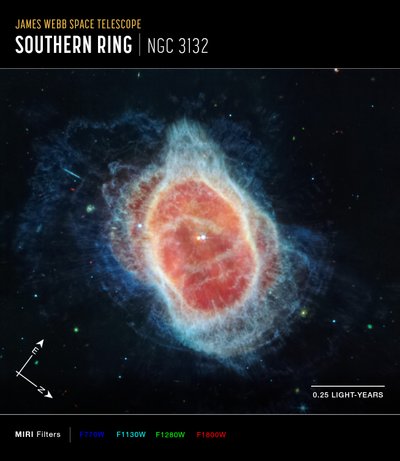 Südlicher Ringnebel von James Webb Space Telescope (NASA)