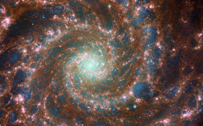 Die Phantomgalaxie im gesamten Spektrum von James Webb Space Telescope (NASA)