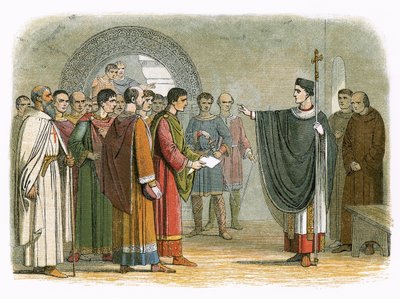 Becket verbietet dem Grafen von Leicester, über ihn zu urteilen von James William Edmund Doyle