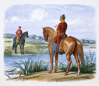 Heinrich von Anjou und Stephan beraten sich über die Themse, 1153 von James William Edmund Doyle