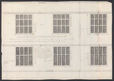 Cobham Hall, Kent: Entwurf für Fenster von James Wyatt