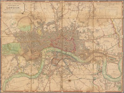 Laurie und Whittles neue Karte von London und Umgebung, einschließlich der jüngsten Verbesserungen von James and Laurie Robert  Whittle