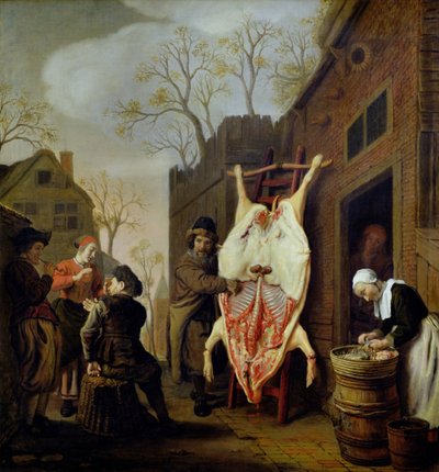 Der Metzgerladen von Jan (1620-76) Victors