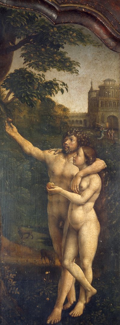 Adam und Eva, Rückseite des Malvern-Triptychons von Jan (c.1472 c.1533) Gossaert