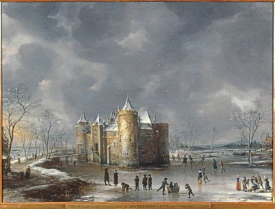 Das Schloss von Muiden im Winter von Jan Abrahamsz. Beerstraten