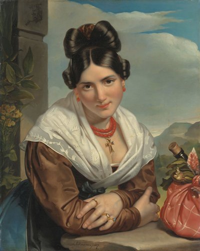 Ruhendes Mädchen von Jan Adam Janszoon Kruseman