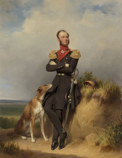 Porträt von Wilhelm II., König der Niederlande von Jan Adam Janszoon Kruseman