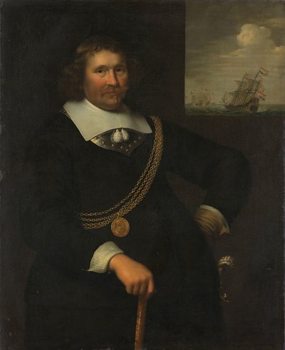 Porträt von Jan Cornelisz Meppel, Vizeadmiral von Holland und Westfriesland von Jan Albertsz. Rotius