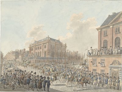 Der Einzug von Louis Napoleon in Amsterdam am 20. April 1808 von Jan Anthonie Langendijk Dzn (signed by artist)