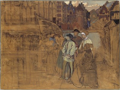Bogenschützenfest in Antwerpen im 16. Jahrhundert, ca. 1850 von Jan August Hendrik Leys