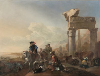 Jäger bei den Ruinen von Jan Baptist Weenix
