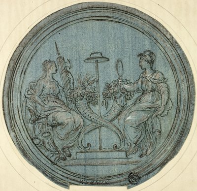 Rundel mit Gerechtigkeit und Klugheit von Jan Baptist Weenix