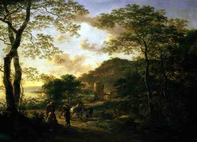Italienische bewaldete Landschaft mit Turm von Jan Both