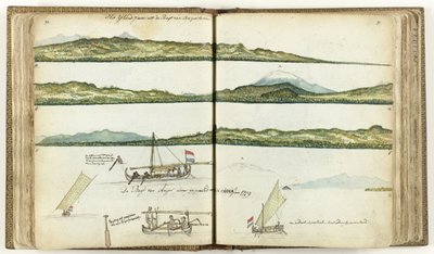 In der Bucht von Anjer ein Prau mit Posthalter von Jan Brandes