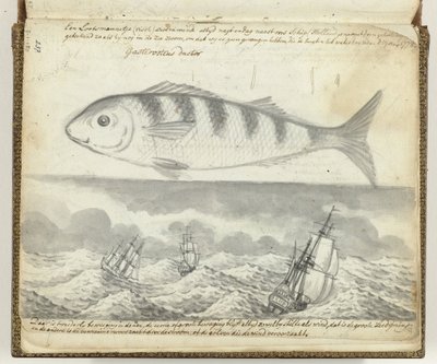 Lotsenmännchen und Schiffe in Seegang von Jan Brandes