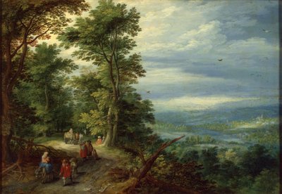Am Waldrand (Die Flucht nach Ägypten) von Jan Brueghel the Elder