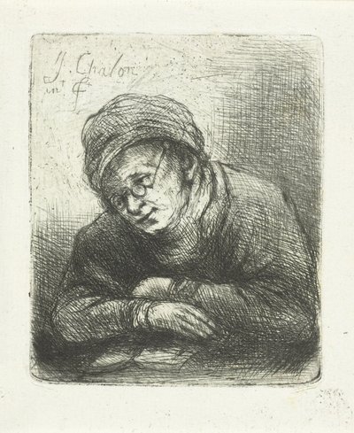Lesender Mann mit Brille von Jan Chalon