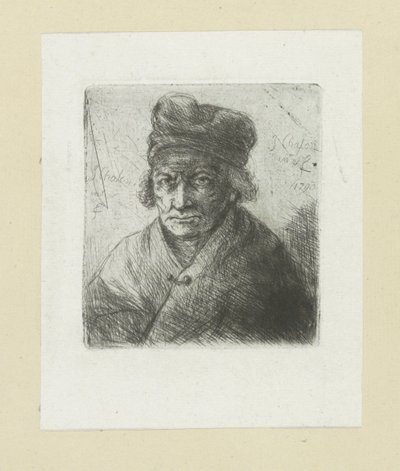 Alter Mann mit Mütze von Jan Chalon